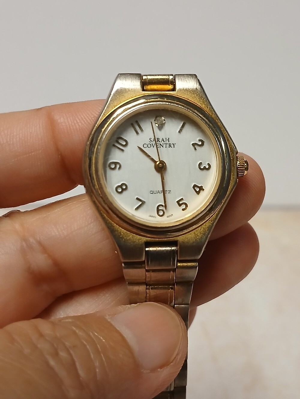 Sarah Coventry Gold-Tone Watch with White Dial